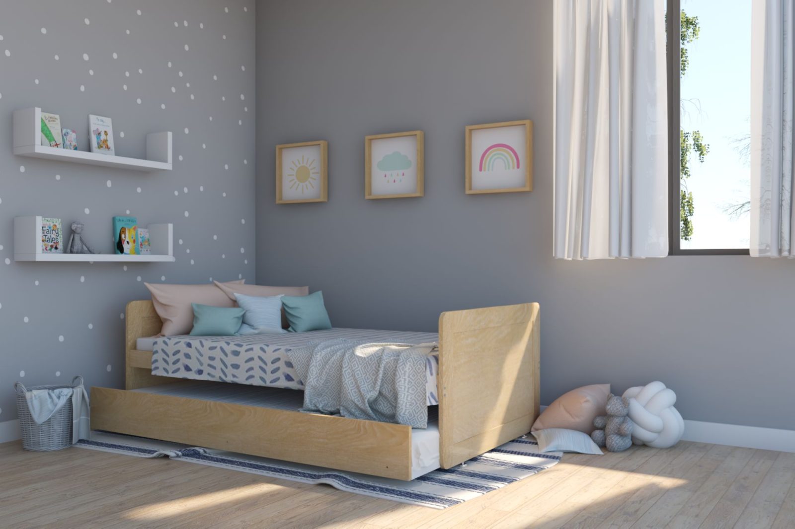 8 camita doble maple