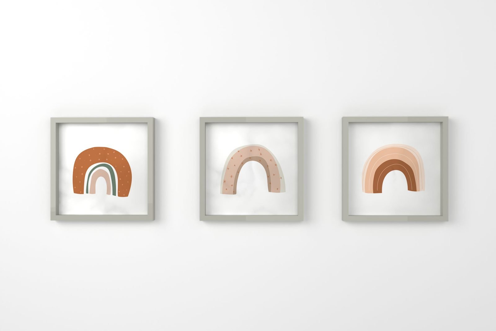 arco iris sin nube gris