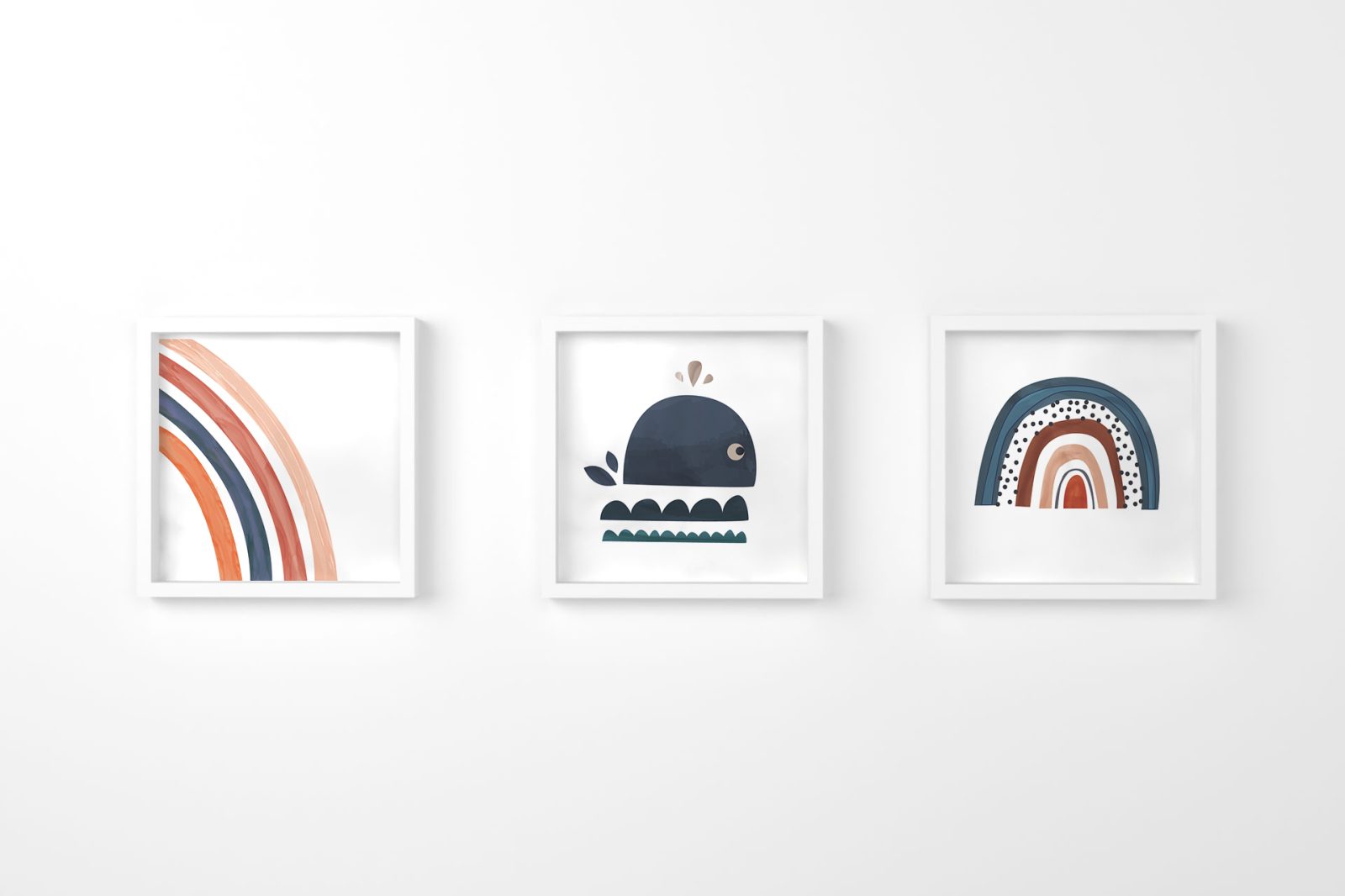 ballena acuarela blanco