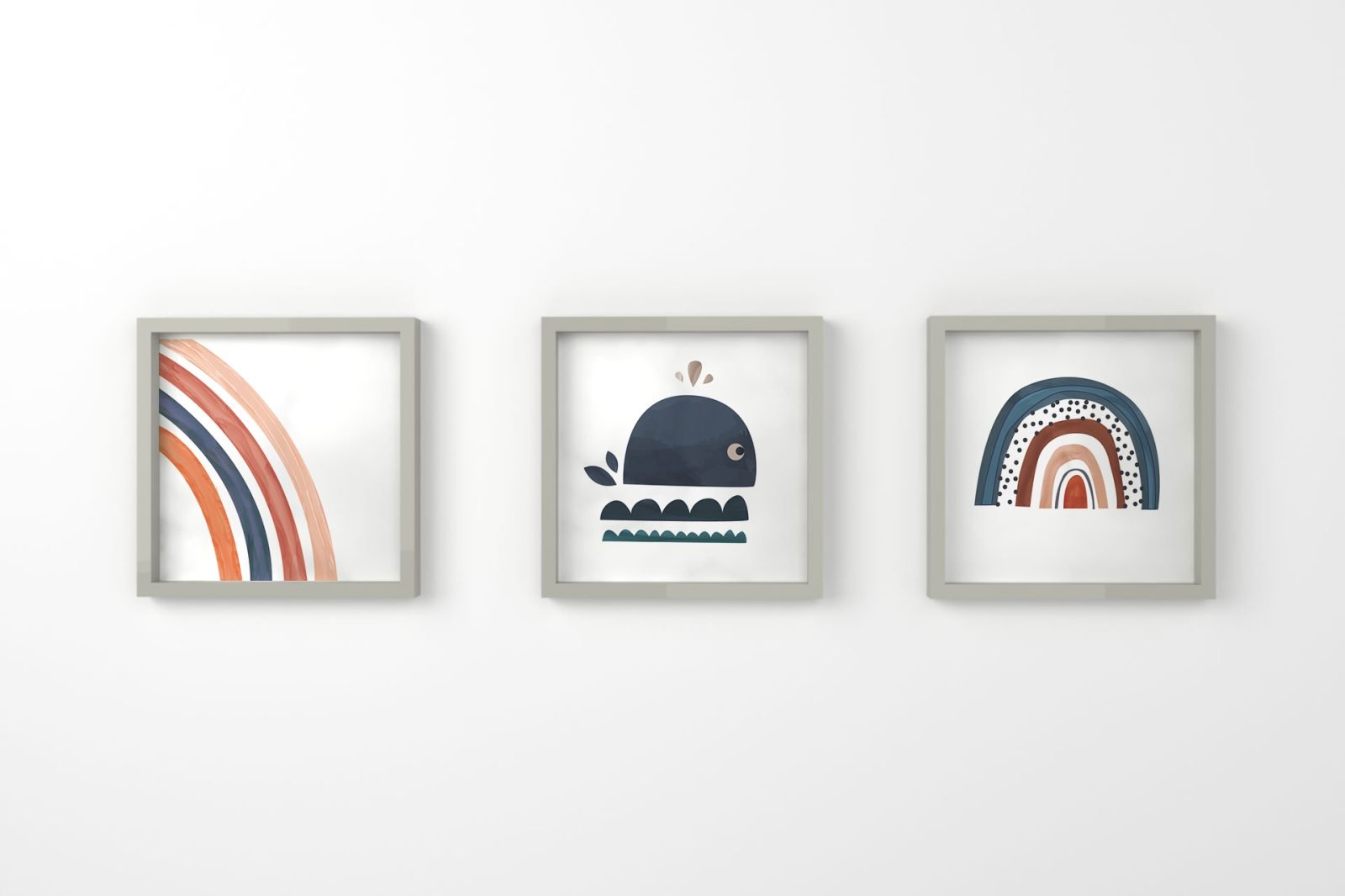 ballena acuarela gris