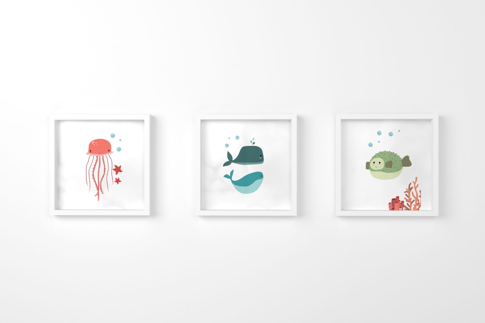 ballena medusa globo blanco