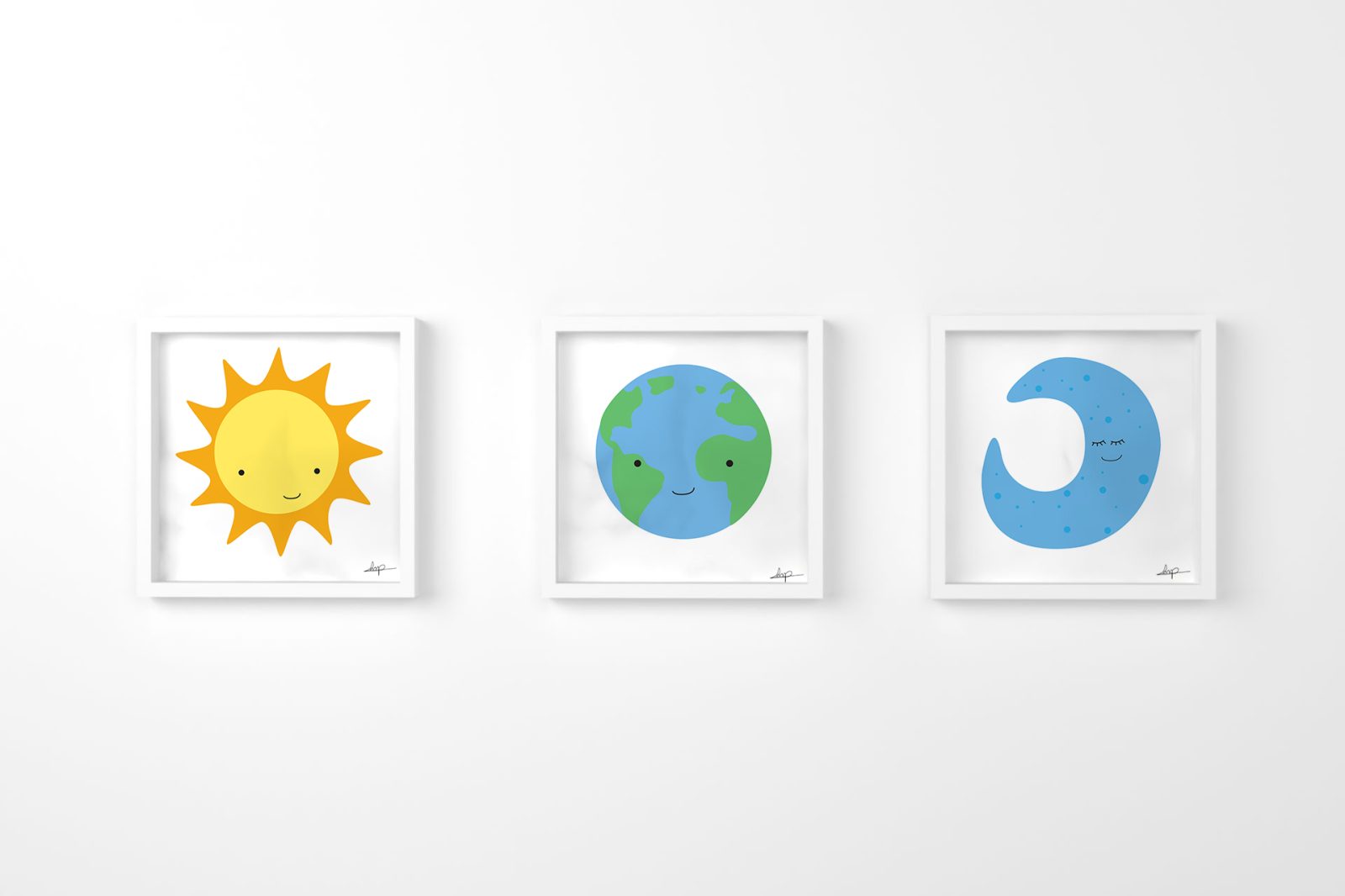 tierra sol luna blanco