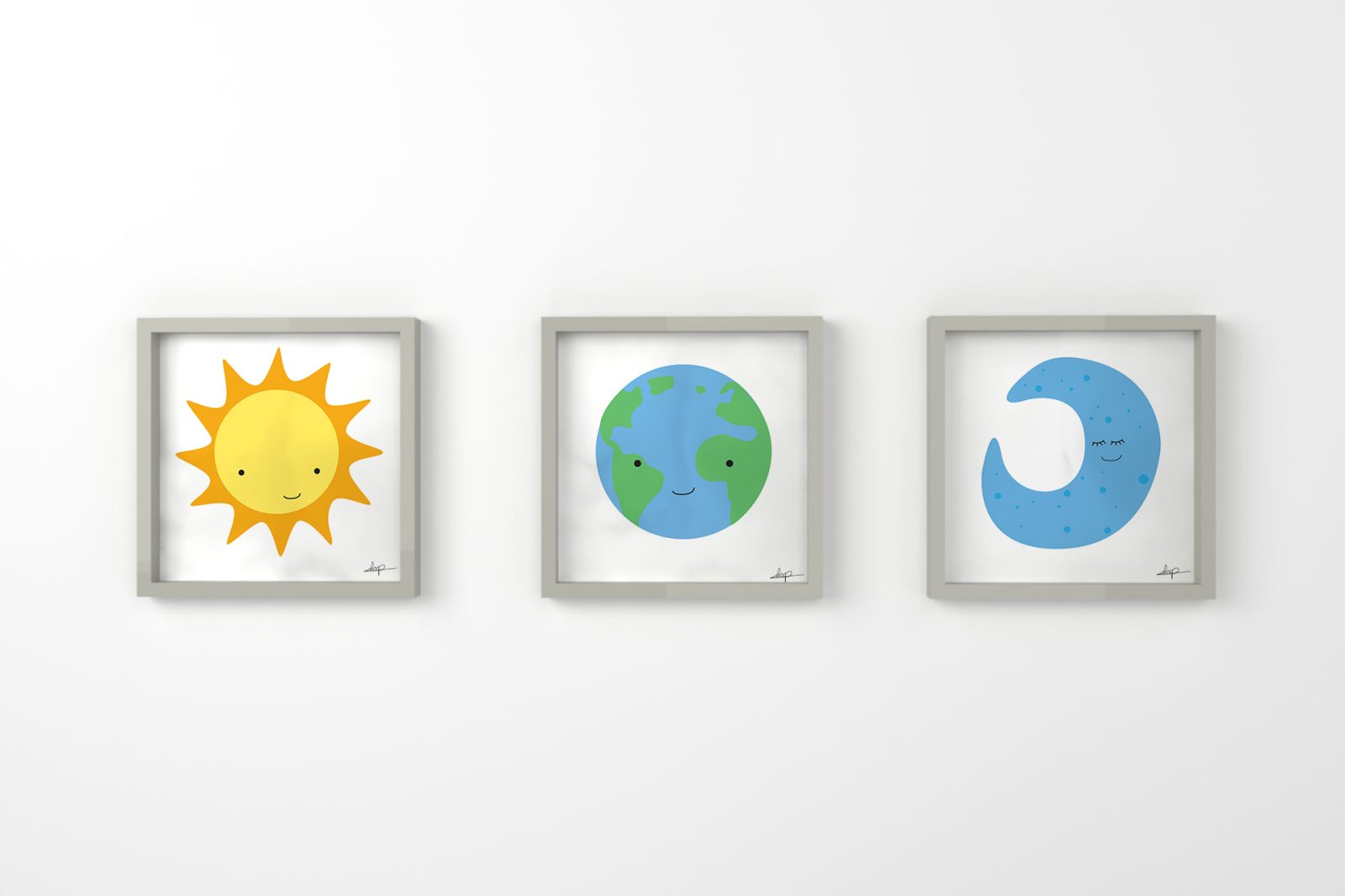 tierra sol luna gris